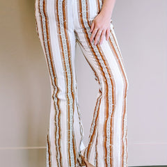  Geometric Print Flared Leg Pants