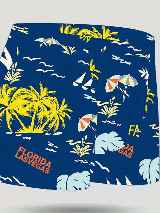 Quick Dry Drawstring Men's Swim Trunks Board Shorts Swimwear for Beach Pool