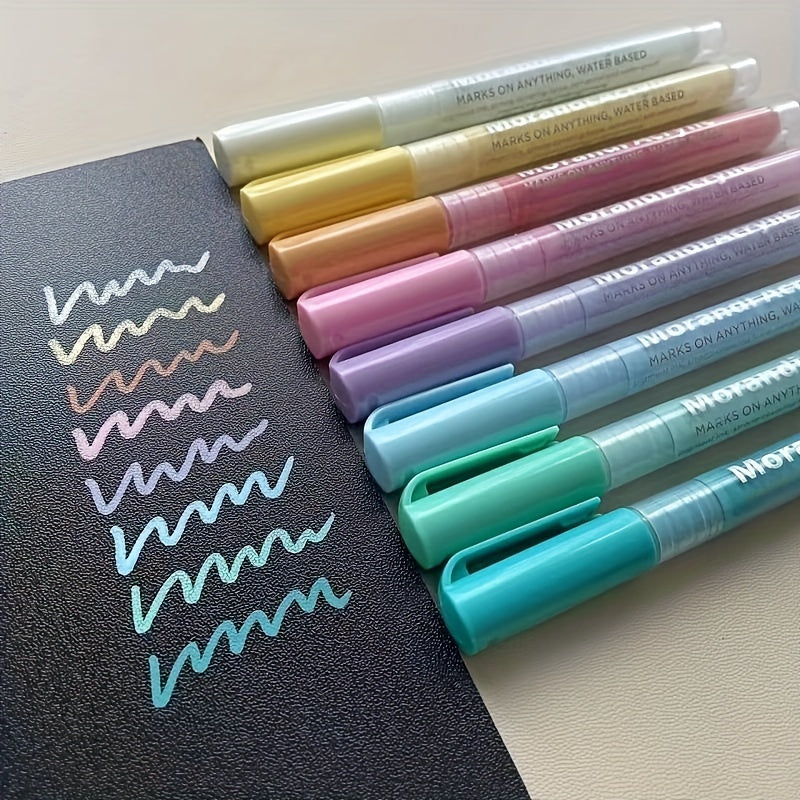 8pcs Acrylic Marker Paint Pen Set For DIY Crafts Glass Ceramic Surfaces