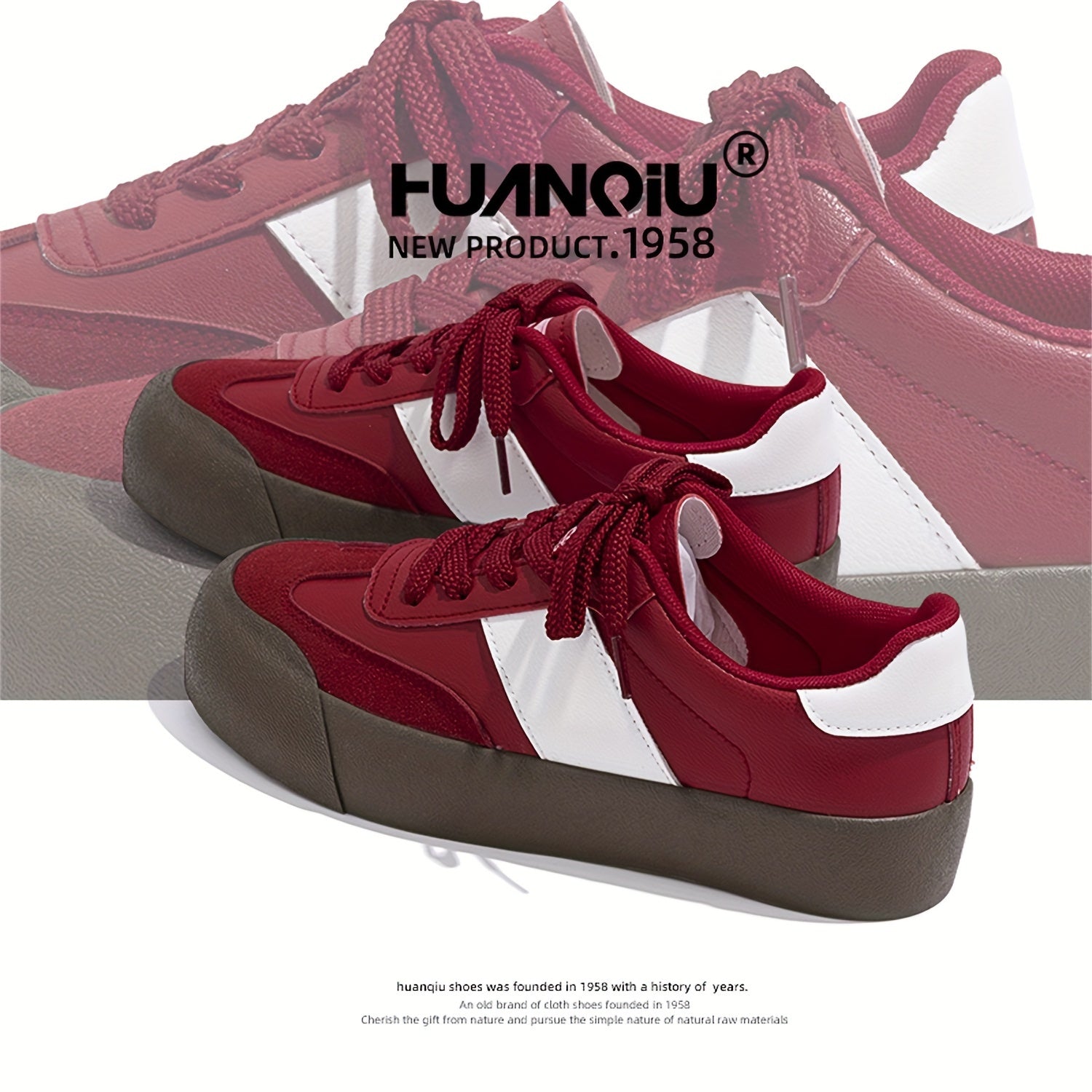 HUANQIU Women's Low Round Toe Board Shoes Lightweight Casual Sneakers
