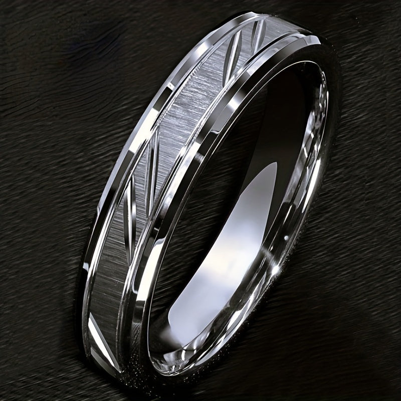 6 8MM Stainless Steel Couple Ring for Proposal Engagement Wedding Band