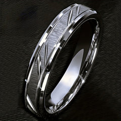 6 8MM Stainless Steel Couple Ring for Proposal Engagement Wedding Band