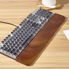 Walnut Wood Keyboard Wrist Rest for 98/104 Key Mechanical Keyboards