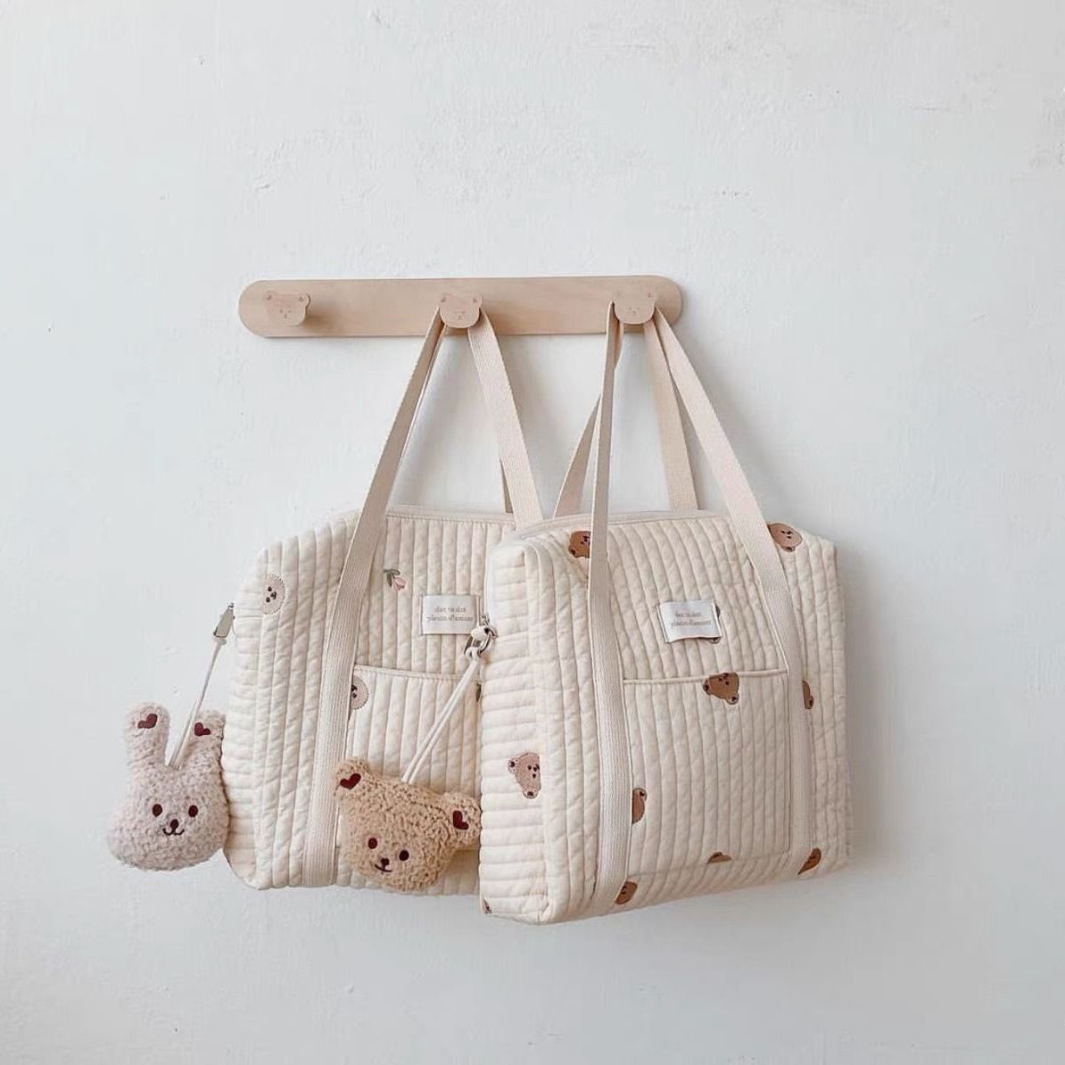 Mommy Bag Embroidery Satchel Outdoor Travel Baby Storage Bag