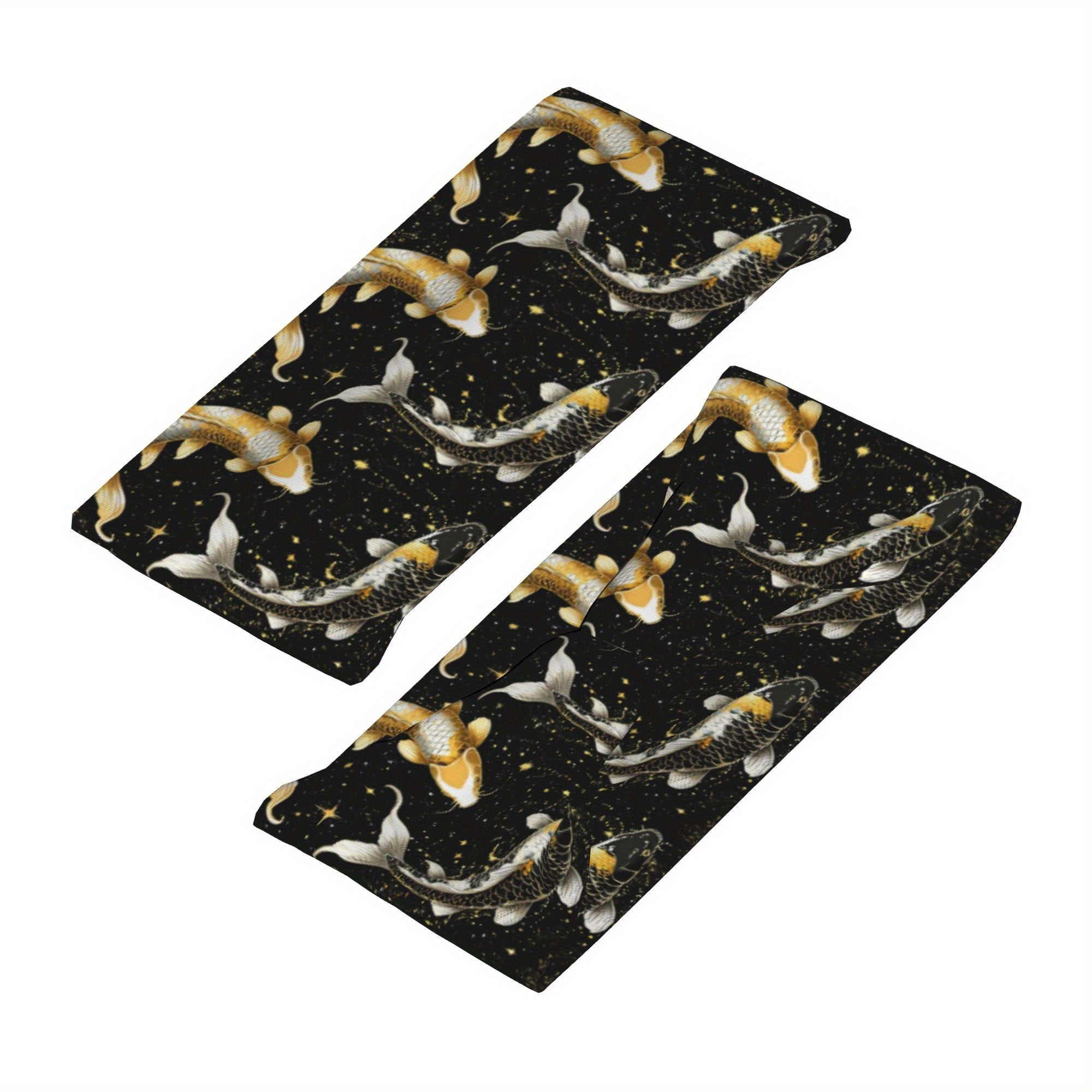 Koi Fish Sports Headband Sweat Wicking Breathable Polyester with Stars