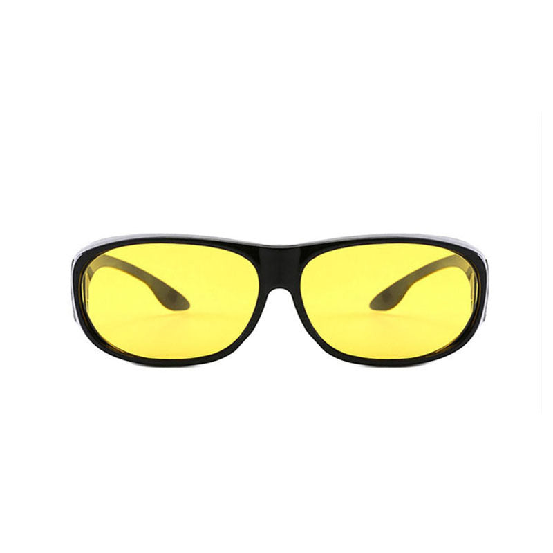 Night Vision Driving Glasses Set Mirror Rain Snow Fog Brightening Goggles