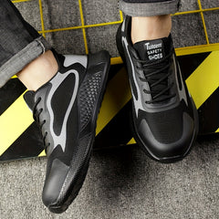 Men's Safety Work Shoes Steel Toe Breathable Mesh Anti Smashing Anti Stabbing