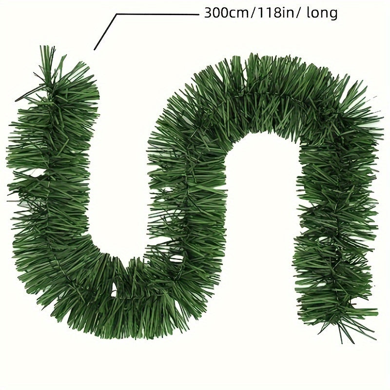 1pc Christmas Wreath Green Decor Outdoor/Indoor Use