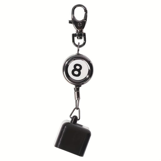 Portable Retractable Billiards Snooker Pool Cue Chalk Holder Clips Keys Chain