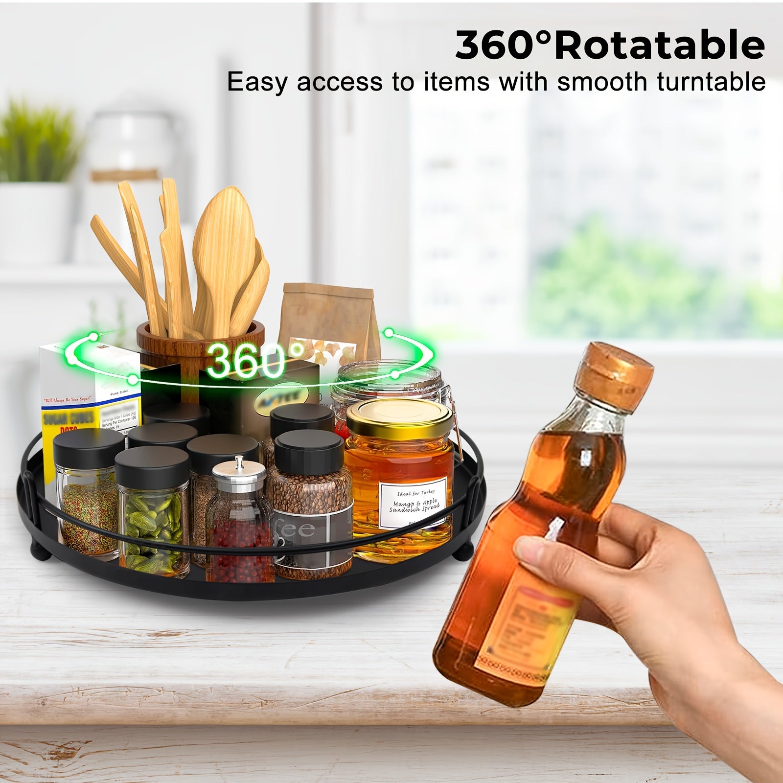 30-48cm Storage Tray Spice Storage Racks Cupboard Organizer