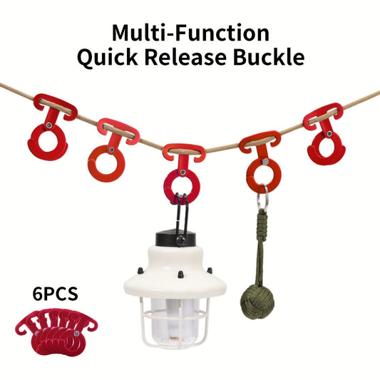 6pcs Aluminum Guyline Cord Adjuster Buckles for Camping Hiking
