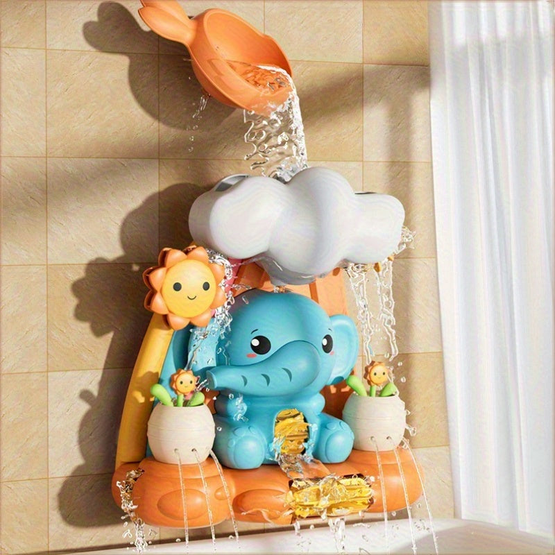 Elephant and Sunflower Shower Toy with Watering Can