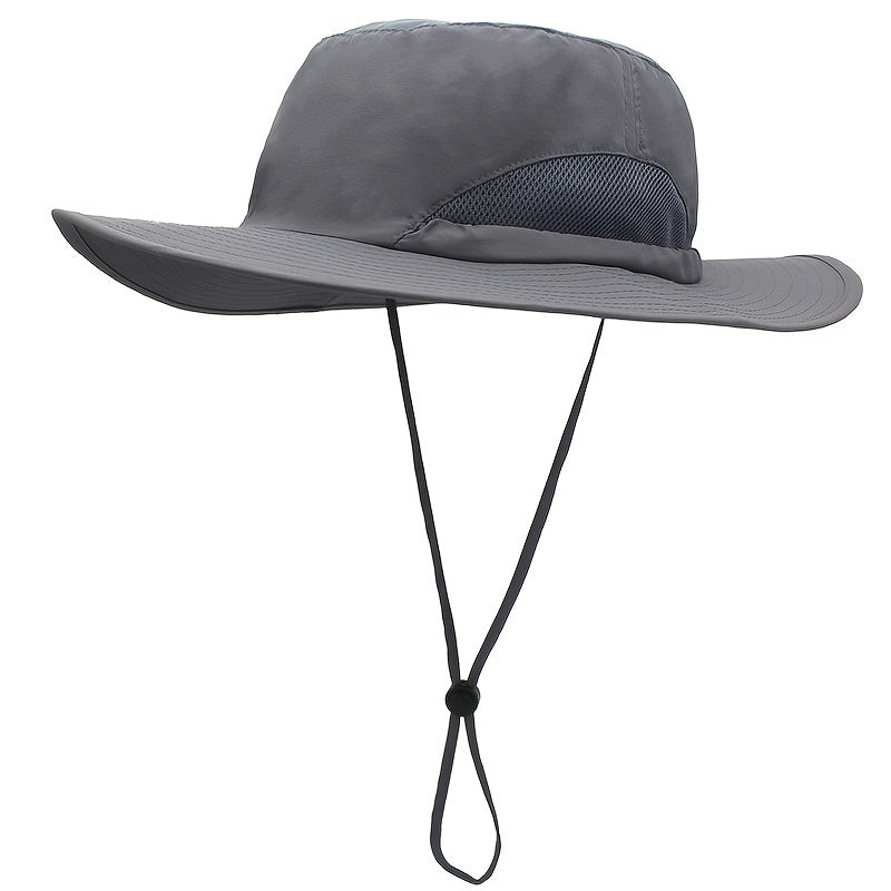 Men's Fisherman Hat Adjustable Wide Brim Sunshade Outdoor Hat