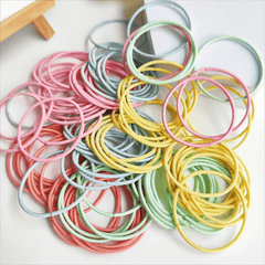 100pcs Thin Hair Rope Seamless Ponytail Holder Hair Accessories