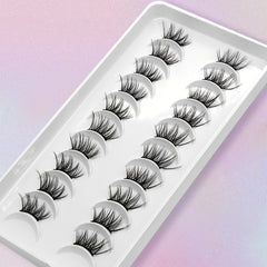 10 Pairs Natural Half Eye False Eyelashes Long Makeup 3D Eyelashes Extension
