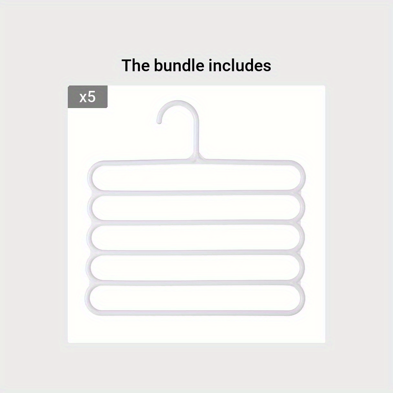 1pc Pants Hangers Space Saving S Type Plastic Clothes Pants Hangers