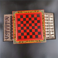 Vintage Terracotta Warriors & Qing Soldiers Chess Set