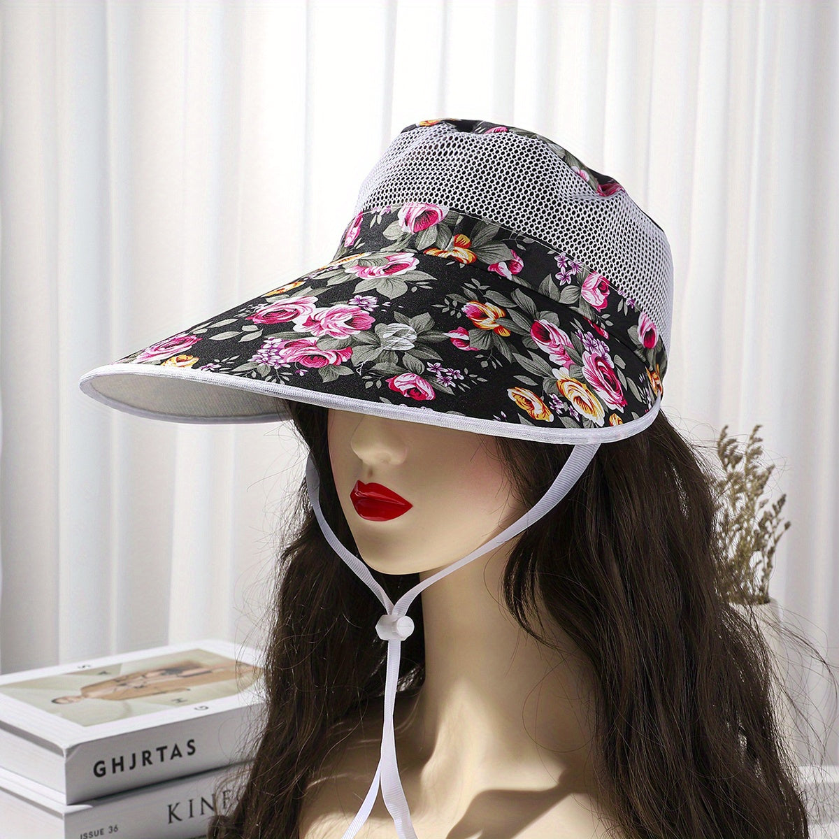 Floral Mesh Sun Hat UV Protection Baseball Cap
