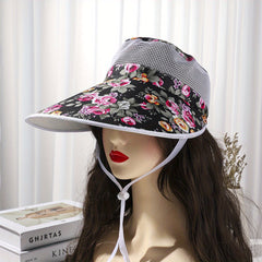 Floral Mesh Sun Hat UV Protection Baseball Cap