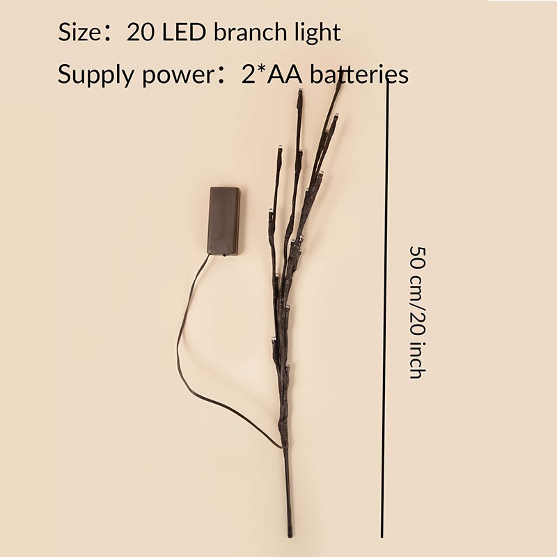 LED Branch Lights Decoration 20 Heads 2AA Not Included