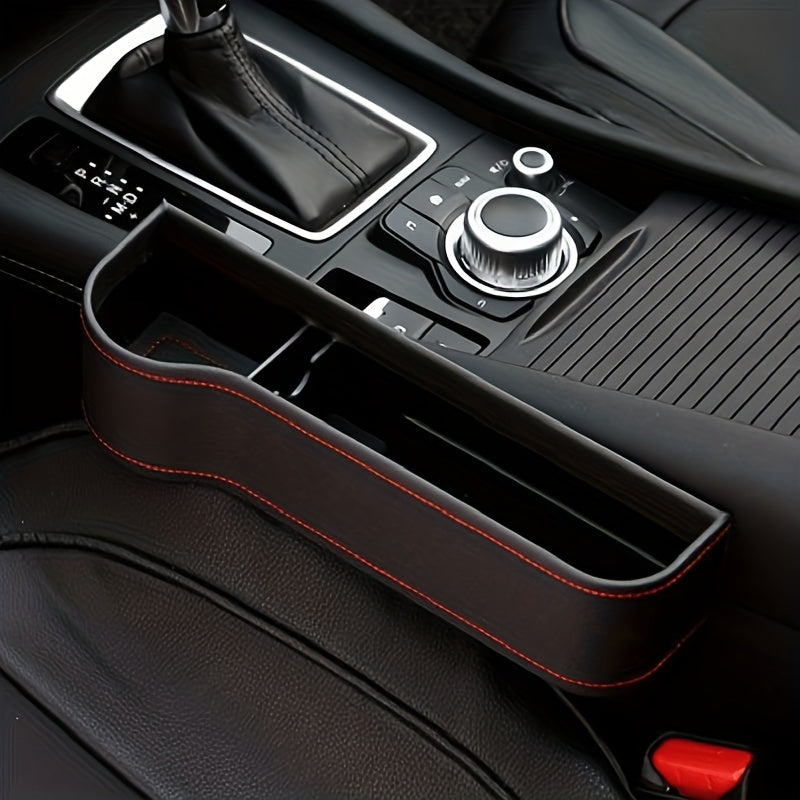 Car Seat Storage Box Card Phone Holder Pocket Car Seat Gap Leather Storage Box