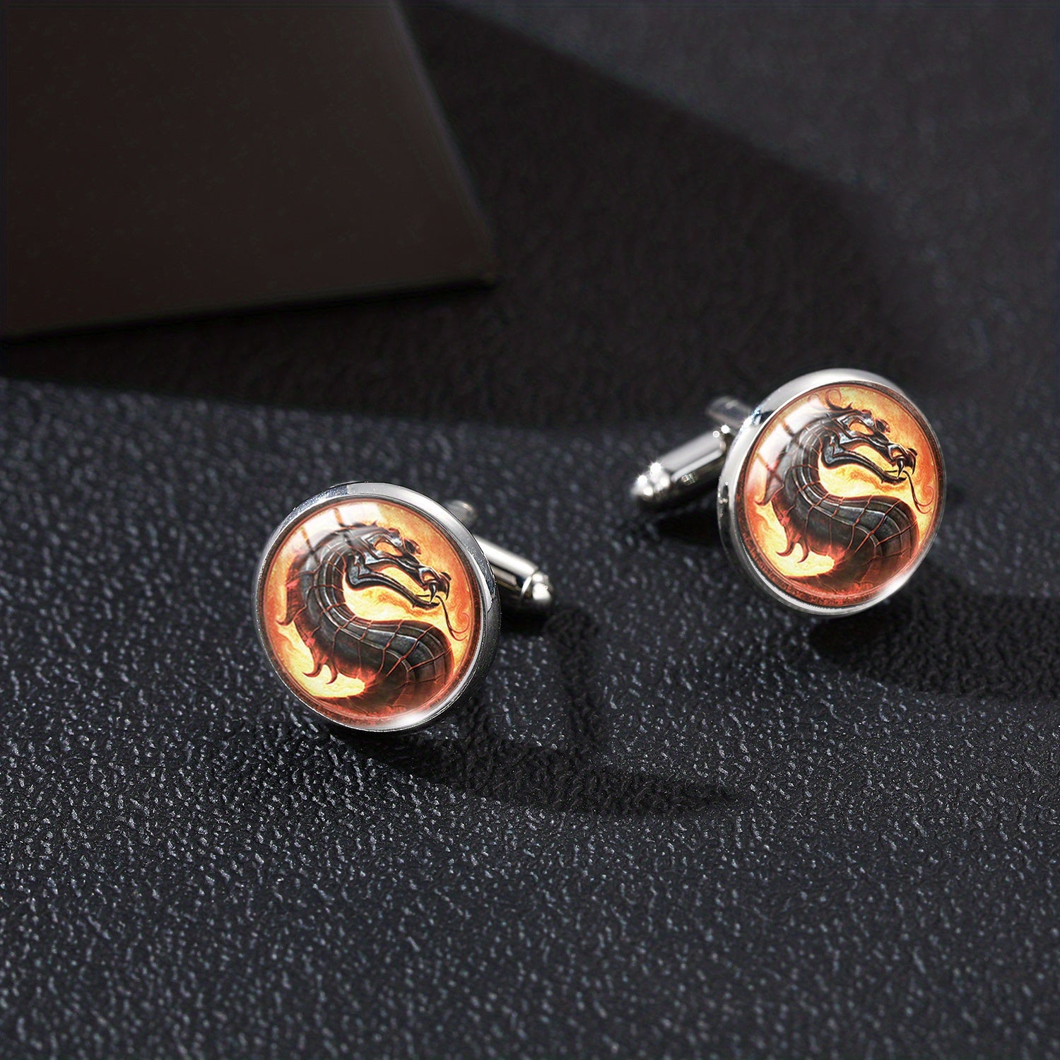 Dino Cufflinks T-Rex, Velociraptor, Spinosaurus