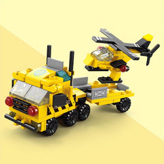 6-In-1 Truck & Helicopter Building Blocks Toy