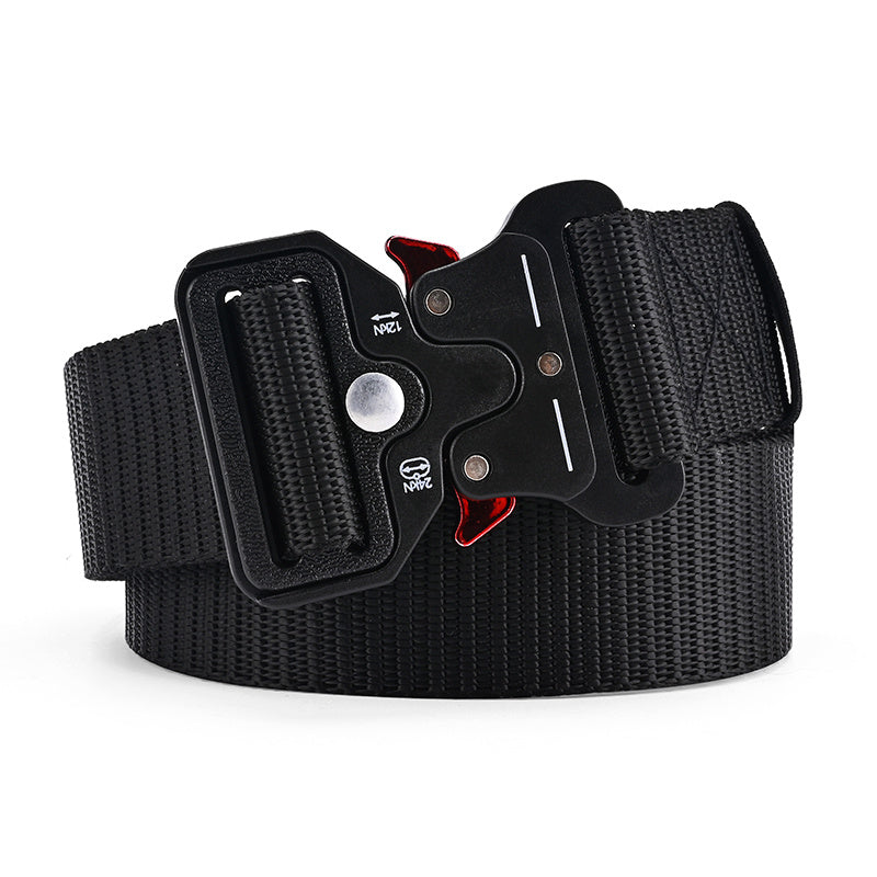 Outdoor Sports Tactical Belt Plastic Snap Canvas Belt 3 Colors