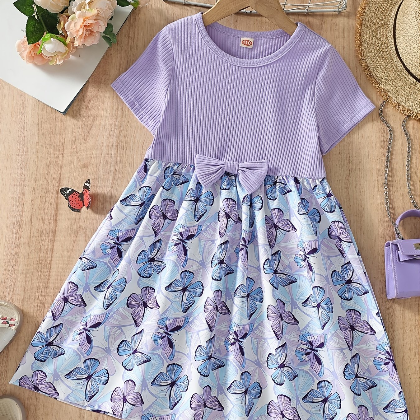 Girls Short Sleeves Princess Dress for Party Kids Summer Clothes