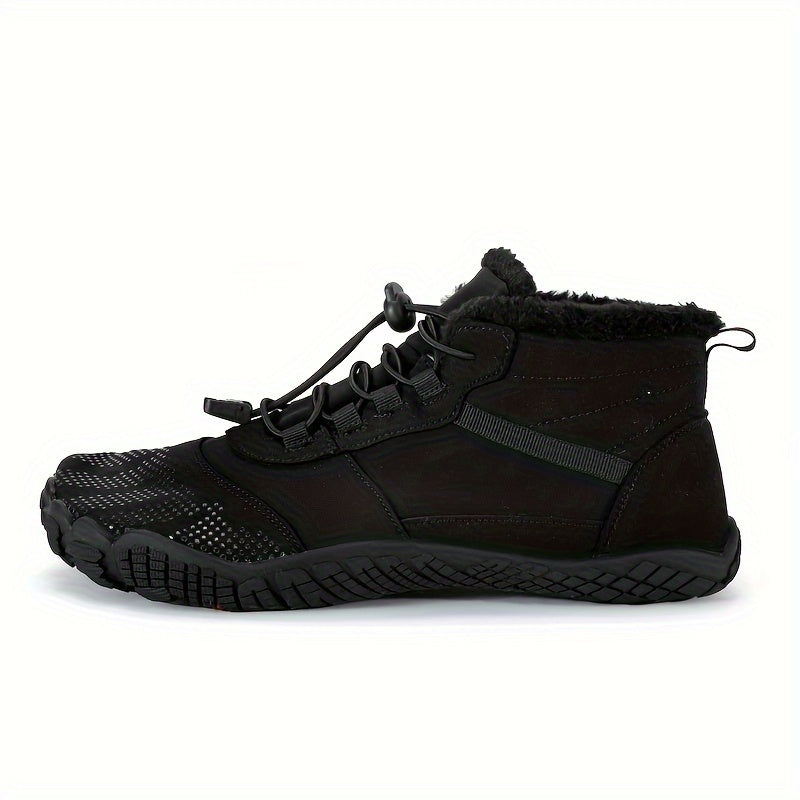 Adjustable Buckle Hiking Boots Plush Lining Non Slip Snow Bo