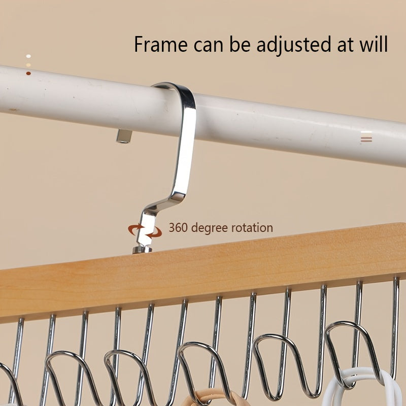2pcs 8 Hook Underwear & Hat Storage Hanger with Hat Rack