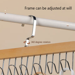 2pcs 8 Hook Underwear & Hat Storage Hanger with Hat Rack
