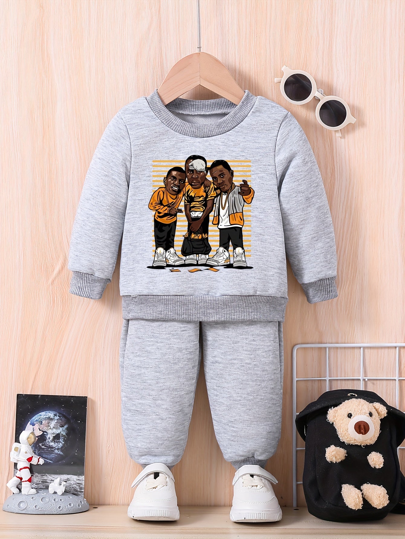 Baby Bros Casual Outfit Long Sleeve Sweatshirt Trousers Set