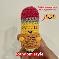 Positive Energy Smile Pencil 1pc Crocheted Stuffed Animal Mixed Colors