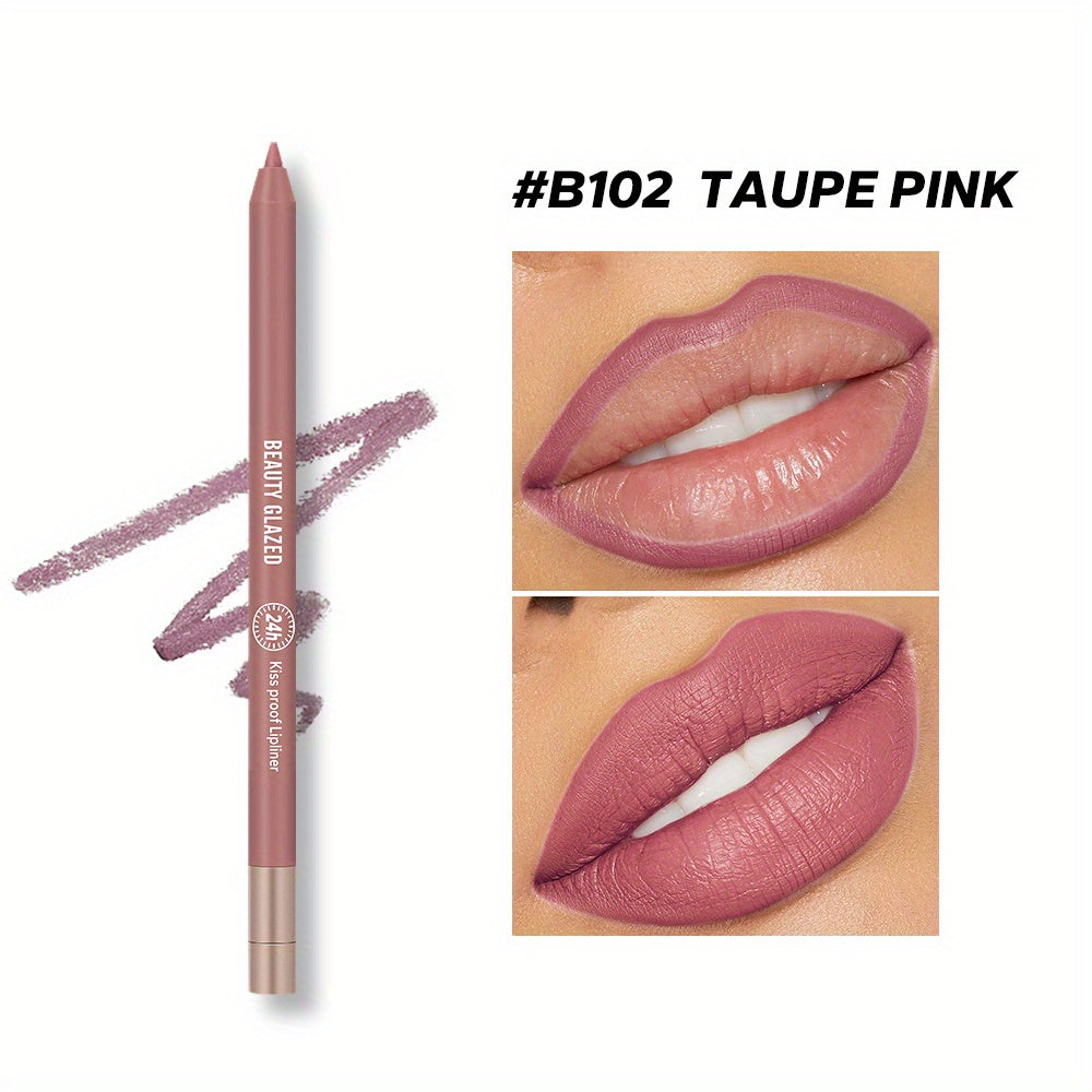 Matte Lip Liner Long-Lasting Waterproof Pencil for Natural Makeup