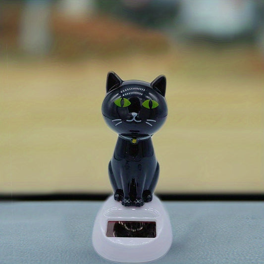 Car Decoration Solar Shaking Head Doll Cat Shape Gift Interior Accessories