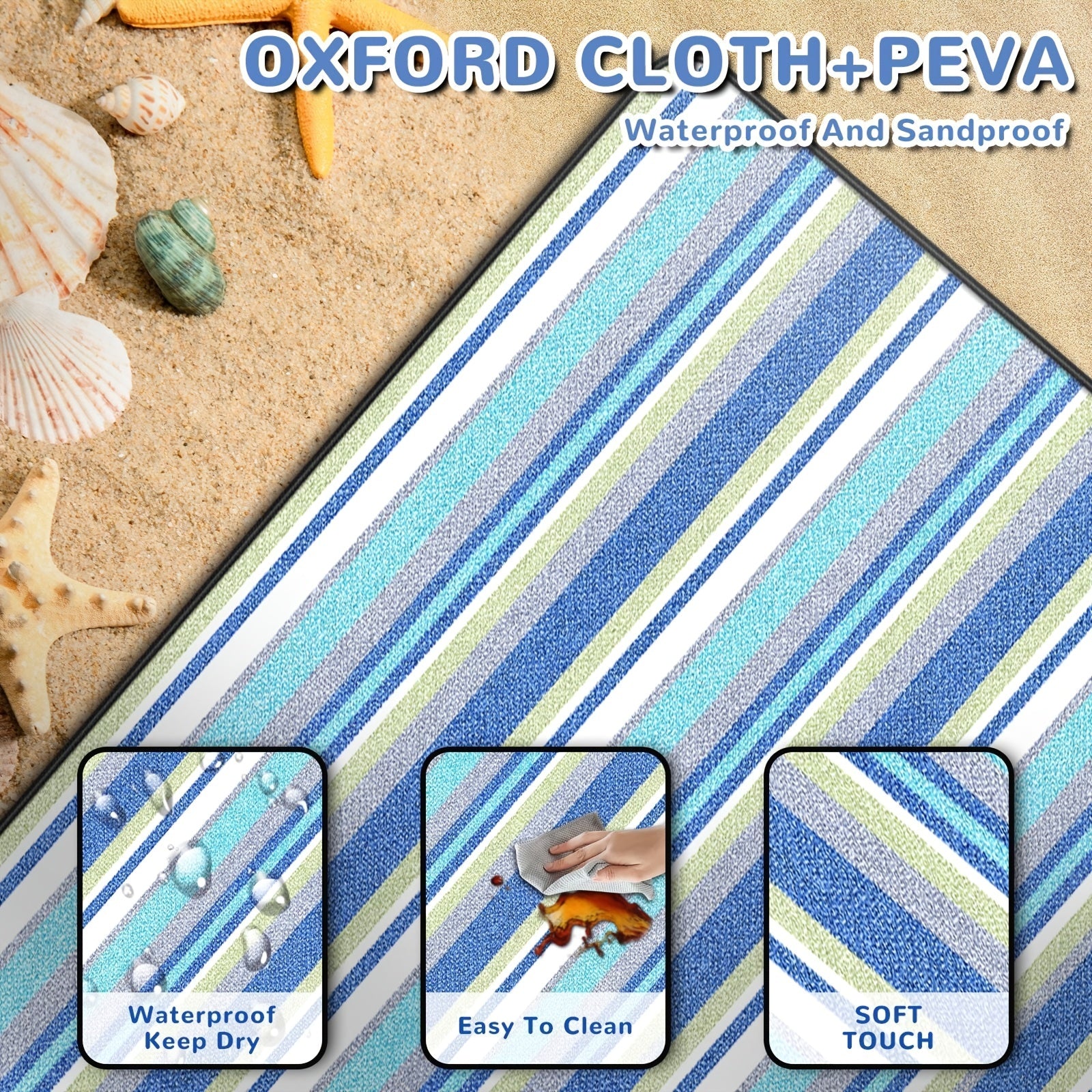 1pc Picnic Mat Folding Lightweight Portable Blanket For Outdoor Camping Picnic