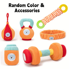 Kids Fitness Toy Set Toddler Workout Equipment Dumbbell Pretend Play Exercise