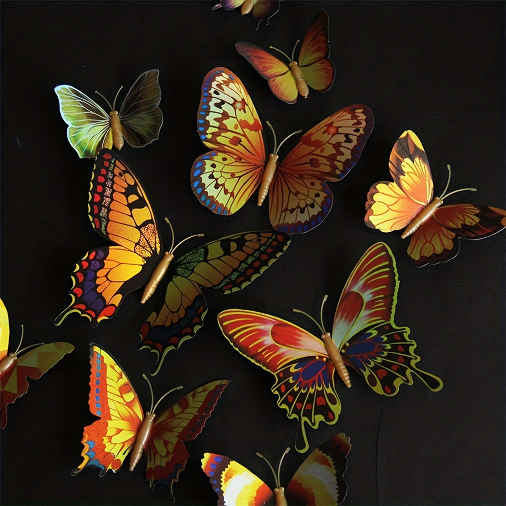 12pcs 3D Butterfly Wall Decals Removable Decor Stickers Kids Bedroom Art Mural