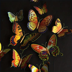 12pcs 3D Butterfly Wall Decals Removable Decor Stickers Kids Bedroom Art Mural