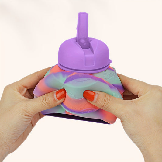 500ml Collapsible Water Bottle Portable Leakproof Shatterproof Outdoor Travel