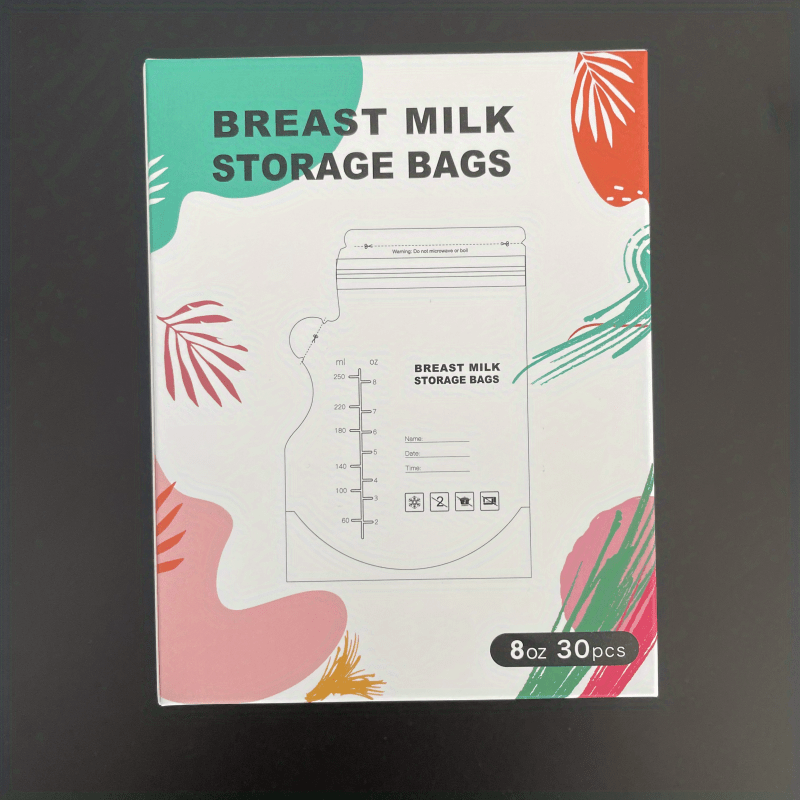 30pcs 250ml Milk Freezer Bags Baby Food Storage Bags BPA Free Feeding Bags