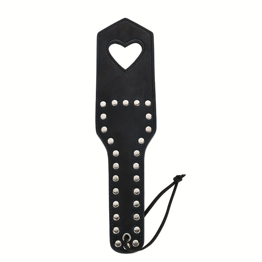 Riding Crop Heart Hole Leather Paddle Equestrian Crop