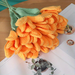 1pc Crochet Wool Eternal Flower Tulip Gift Handicrafts