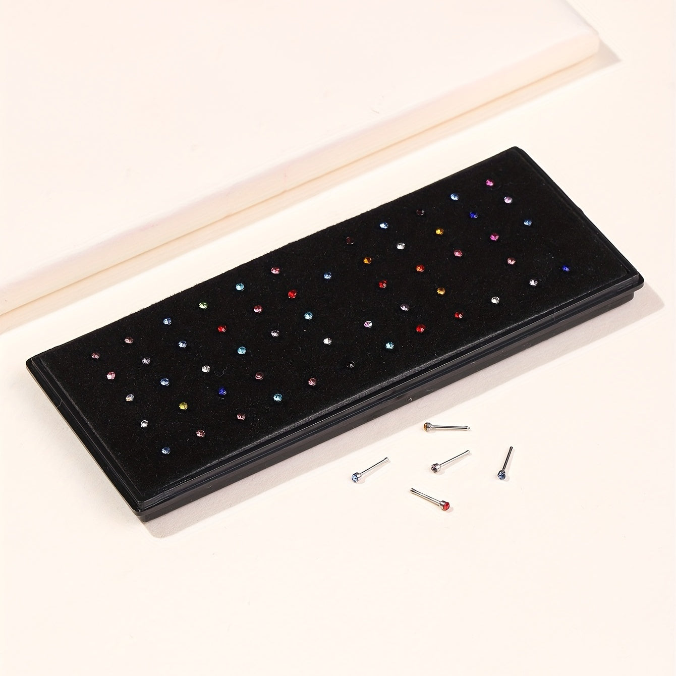 Zircon Inlay Stainless Steel Nose Stud Set