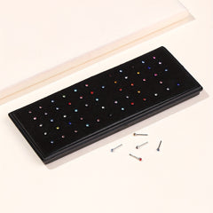 Zircon Inlay Stainless Steel Nose Stud Set