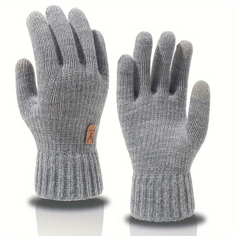 Winter Fleece Lined Touch Screen Gloves Anti-Slip Full Finger