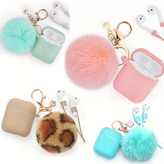 Faux Rabbit Fur Ball Keychain - Cute Handbag or Car Key Accessory