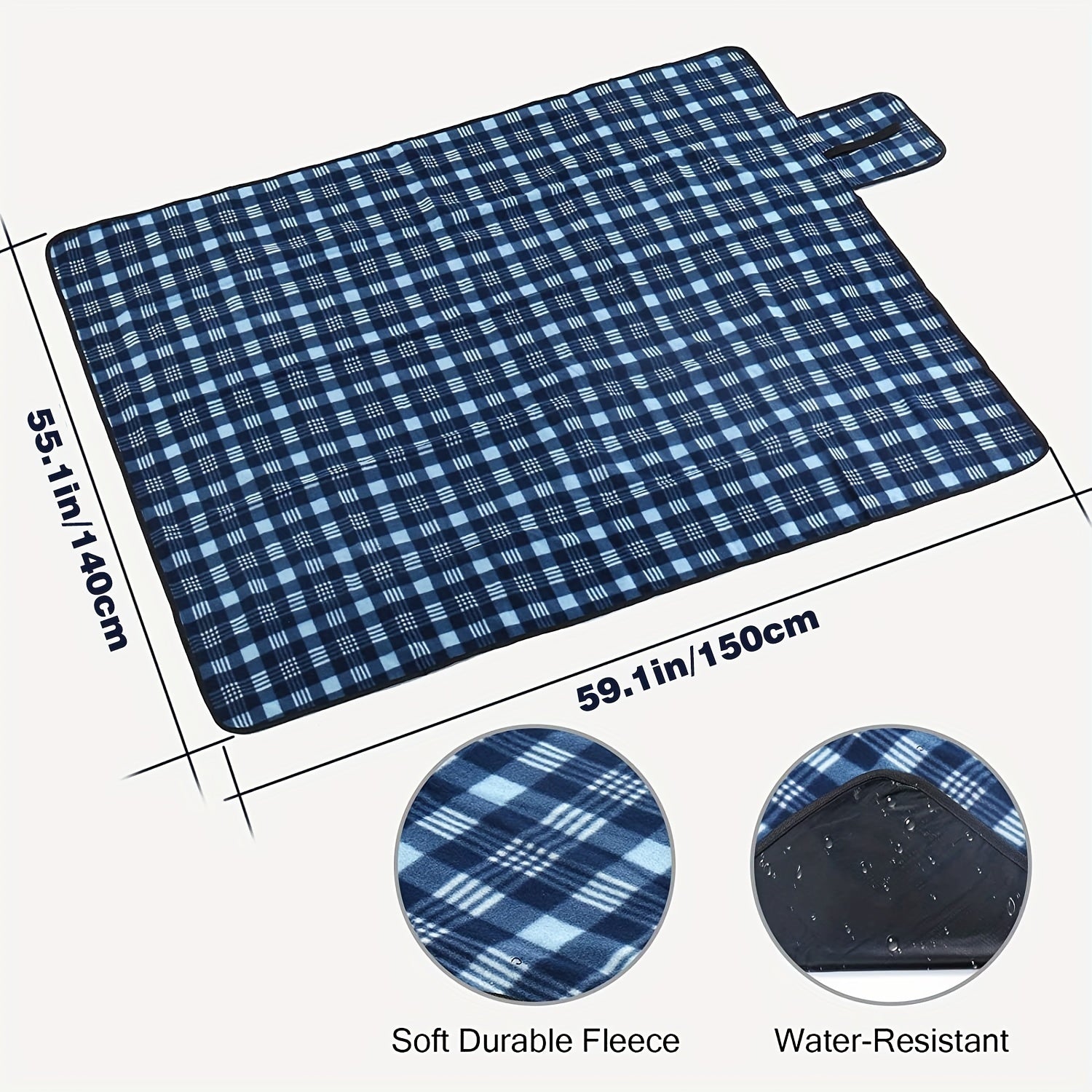 Foldable Waterproof Picnic Mat Plush Fabric Outdoor Camping Mat