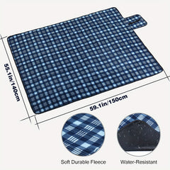 Foldable Waterproof Picnic Mat Plush Fabric Outdoor Camping Mat